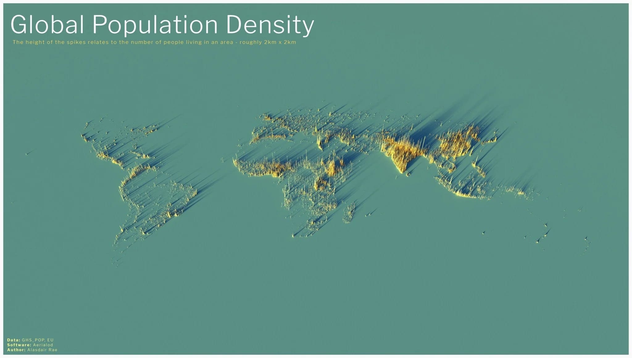 Global Population Density – Thematische kaart