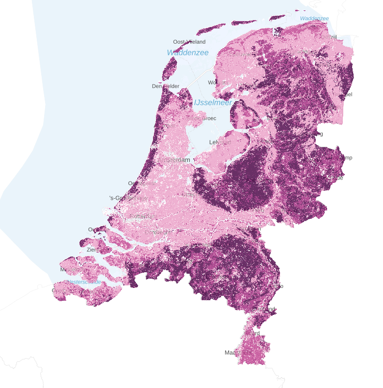 Regenwaterregulatie – Thematische kaart